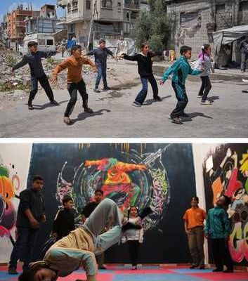 Ninos-palestinos-usan-el-breakdance-para-aliviar-el-estres-de-la-guerra-en-Nuseirat
